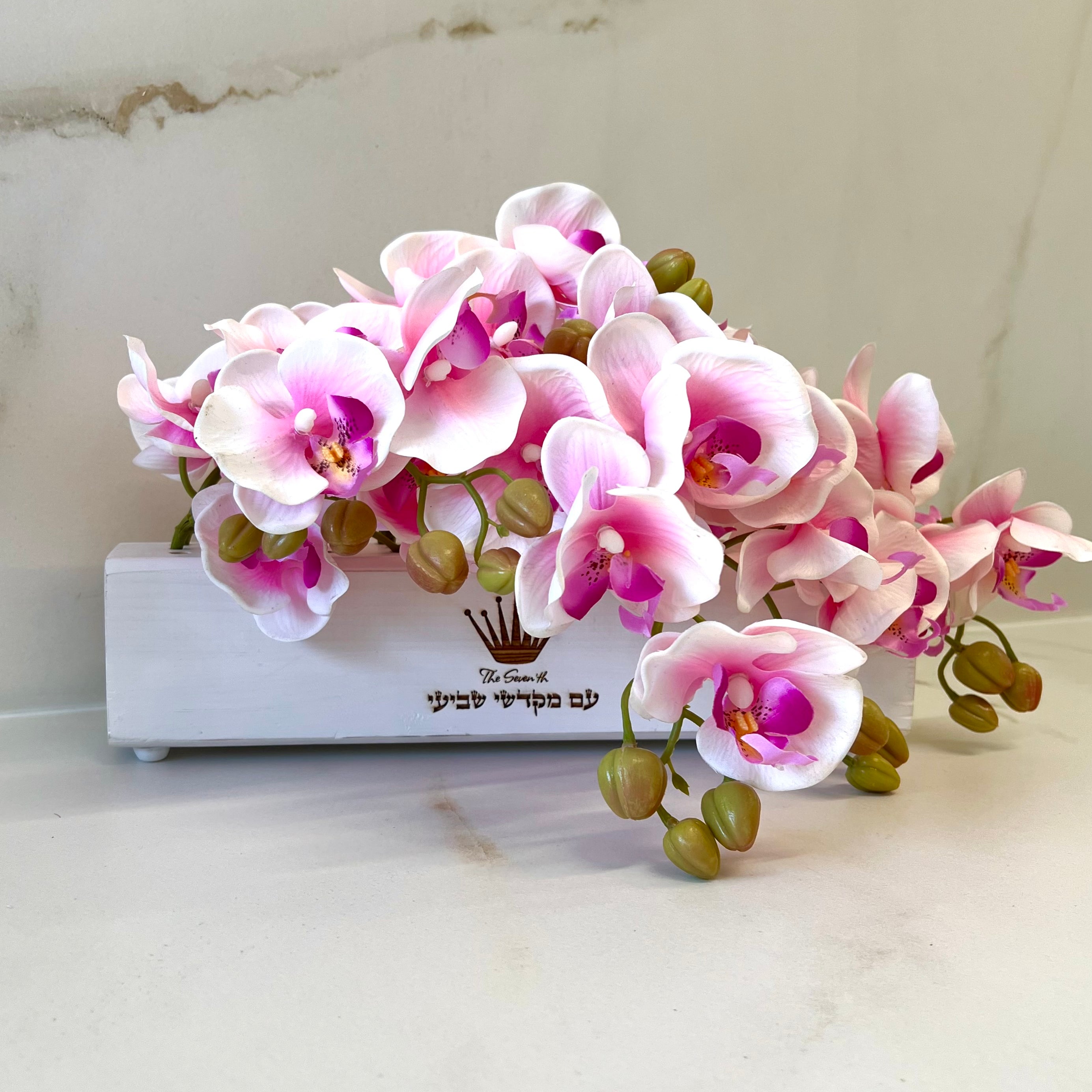 Cream orchids