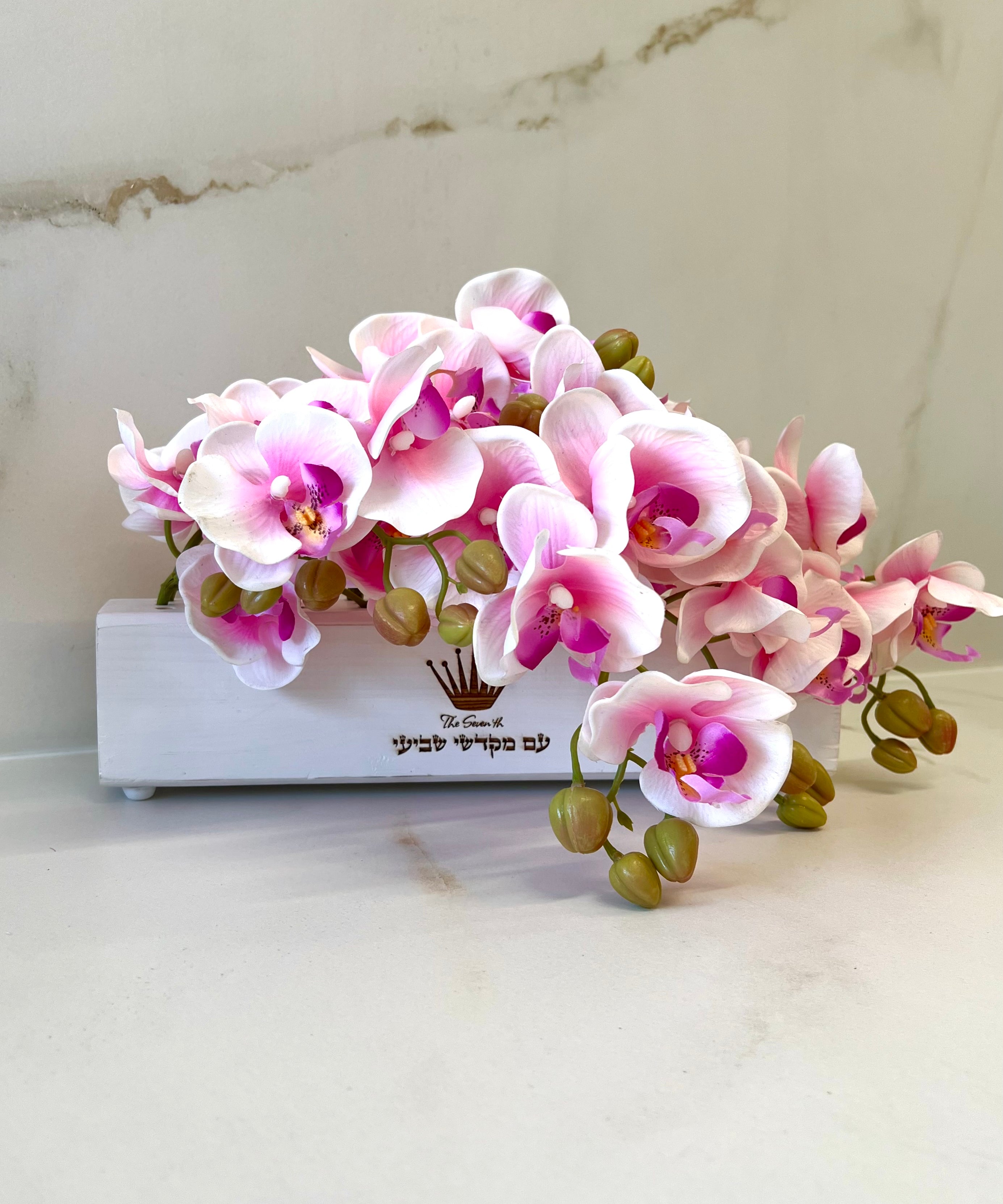 Cream orchids