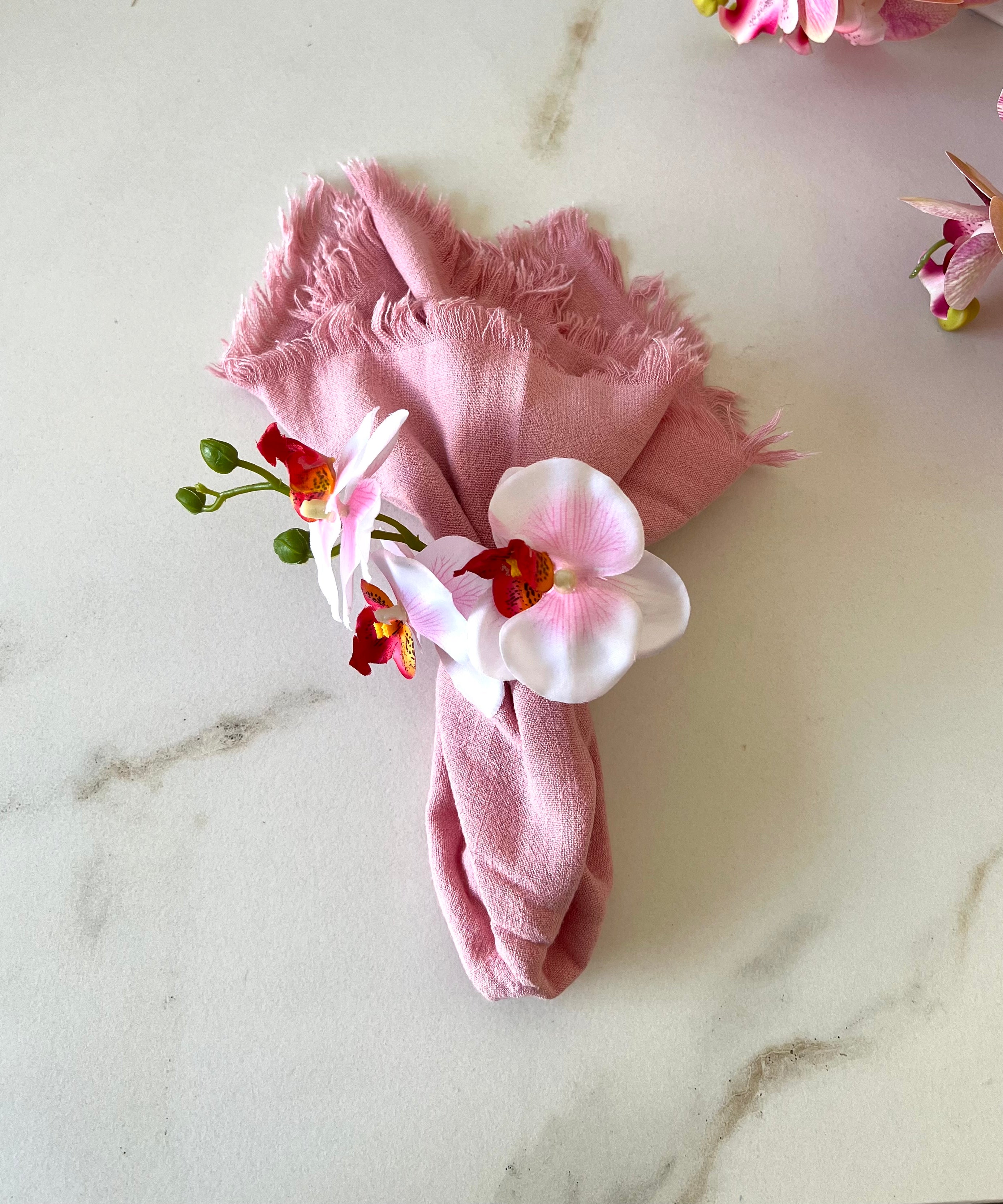 #1 Pivoine rose 6 couverts